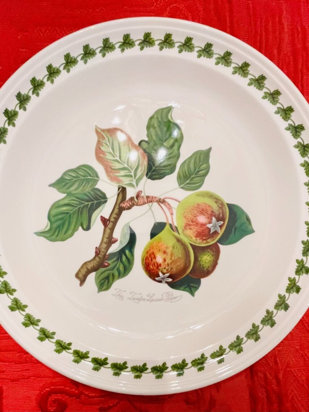 Portmeirion Pomona Dinner Plate featuring "The Teinton Squash Pear"